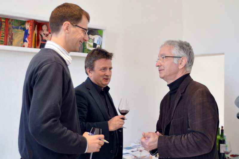 Stephen and Oliver with Denis Durantou